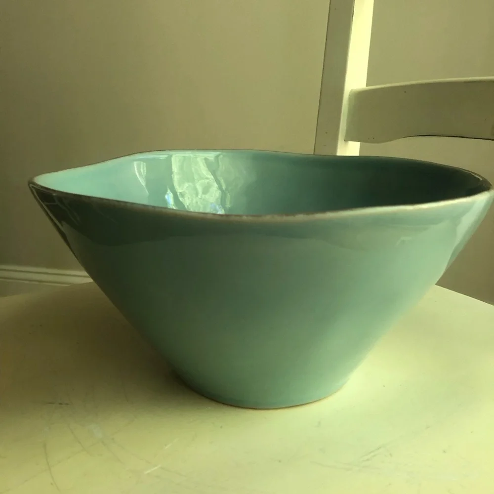 New: Crate & Barrel Marin Stonewear Serving Bowl.